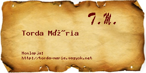 Torda Mária névjegykártya