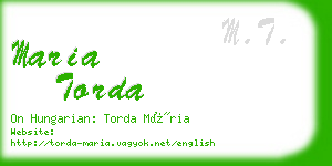 maria torda business card